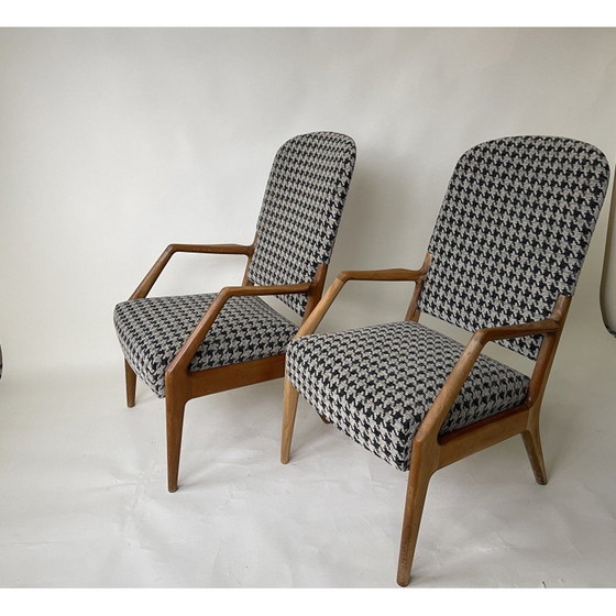 Image 1 of Paire de fauteuils en bois vintage, Danemark 1970