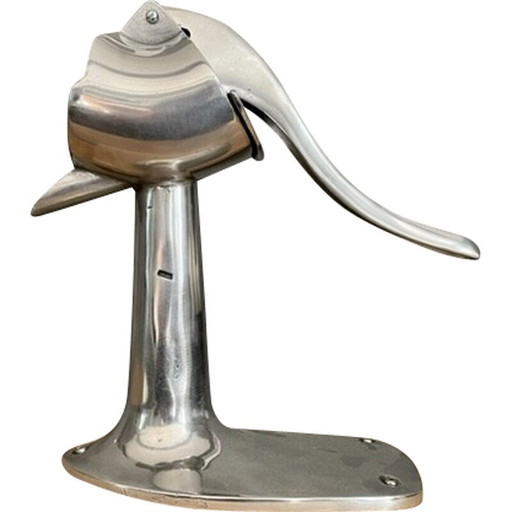 Presse-agrumes vintage en aluminium et bois de chêne pour Dragon, années 1950