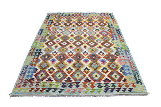 Image 1 of Original Old Style Kelim Afghan 243 X 169 Cm Top Condition