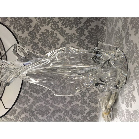 Image 1 of Lampe de bureau vintage en cristal bulle par Robert Schneider, France 1950