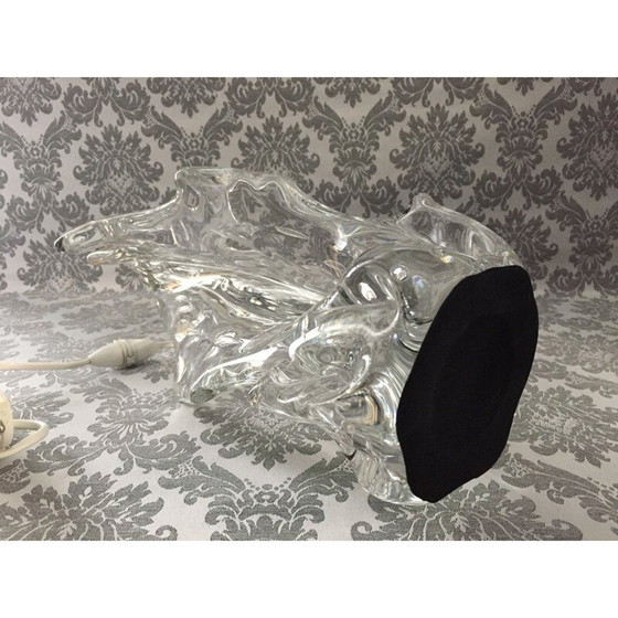 Image 1 of Lampe de bureau vintage en cristal bulle par Robert Schneider, France 1950