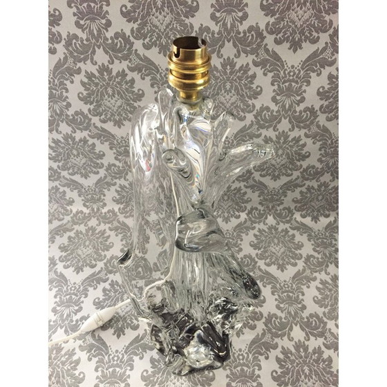 Image 1 of Lampe de bureau vintage en cristal bulle par Robert Schneider, France 1950