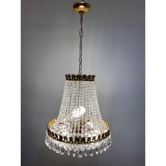 Image 1 of Lustre en cristal vintage, 1960