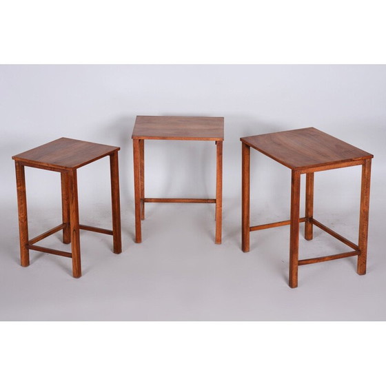 Image 1 of Tables gigognes vintage en noyer, 1930