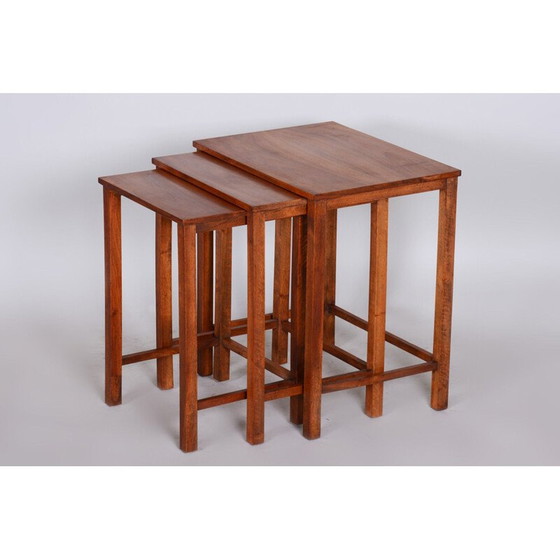 Image 1 of Tables gigognes vintage en noyer, 1930