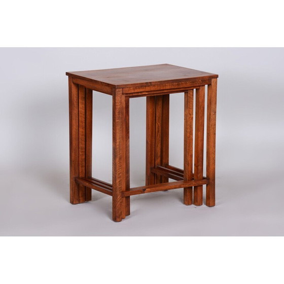 Image 1 of Tables gigognes vintage en noyer, 1930