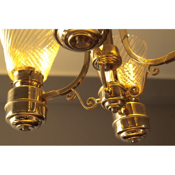 Image 1 of Lustre vintage en verre de Murano, Italie 1940