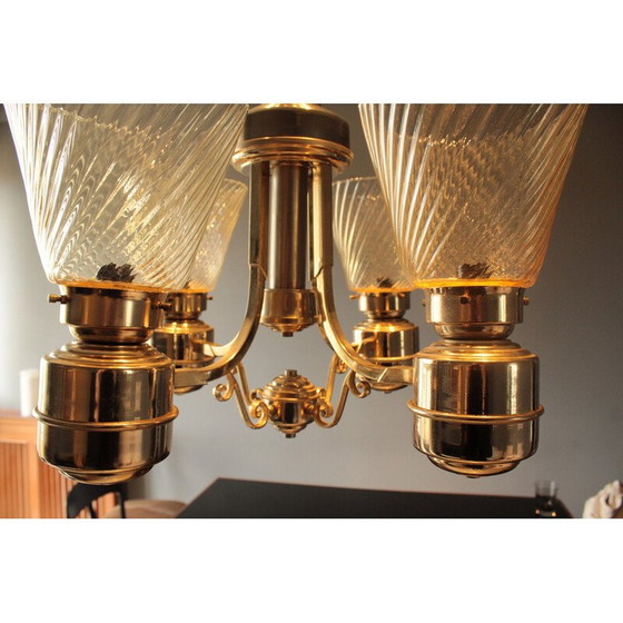 Image 1 of Lustre vintage en verre de Murano, Italie 1940