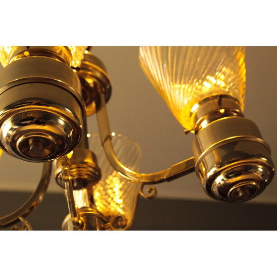 Image 1 of Lustre vintage en verre de Murano, Italie 1940