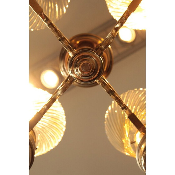 Image 1 of Lustre vintage en verre de Murano, Italie 1940