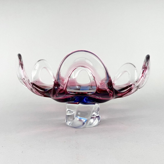 Image 1 of Bol vintage en verre d'art tchèque par Josef Hospodka pour Chribska Glassworks, 1960s