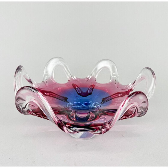 Image 1 of Bol vintage en verre d'art tchèque par Josef Hospodka pour Chribska Glassworks, 1960s