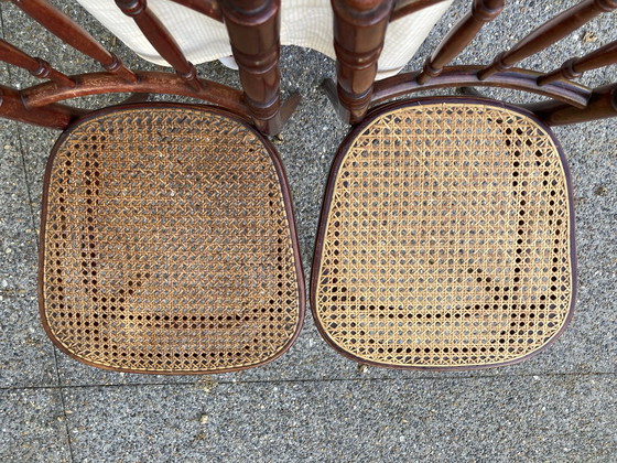 Image 1 of 2x Chaises Thonet Siège tressé