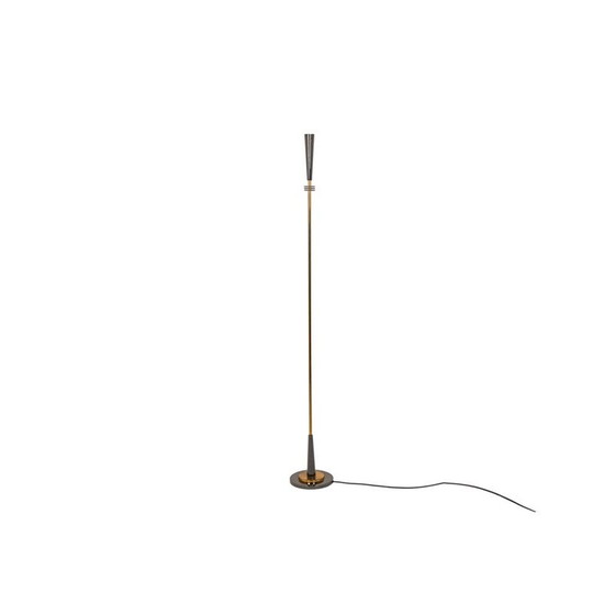 Image 1 of Lampadaire vintage "Quasar" en métal doré et irisé par Maison Charles