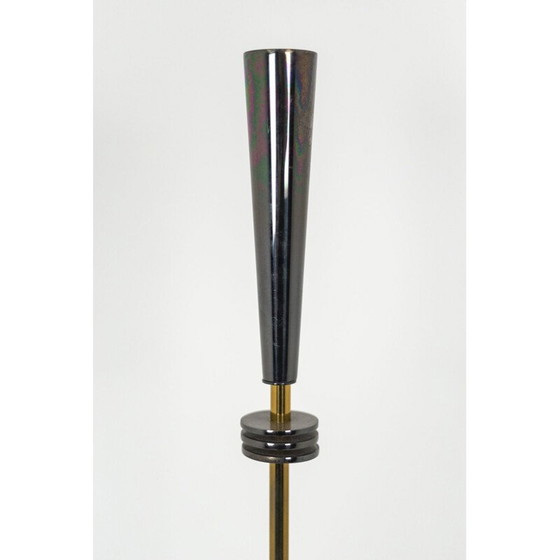 Image 1 of Lampadaire vintage "Quasar" en métal doré et irisé par Maison Charles