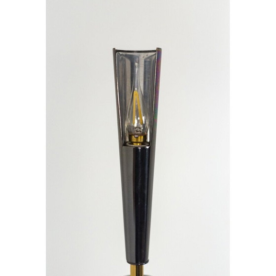 Image 1 of Lampadaire vintage "Quasar" en métal doré et irisé par Maison Charles