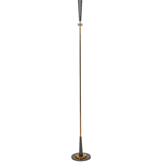 Image 1 of Lampadaire vintage "Quasar" en métal doré et irisé par Maison Charles