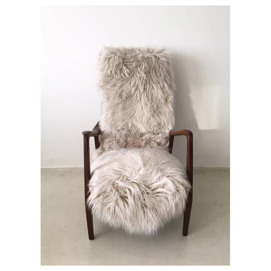 Image 1 of Paire de fauteuils vintage en teck de forme organique, Pays-Bas 1950