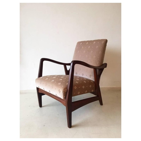 Image 1 of Paire de fauteuils vintage en teck de forme organique, Pays-Bas 1950