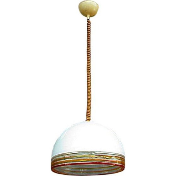 Image 1 of Plafonnier Leucos en verre Febo par Robert Pamio 1970