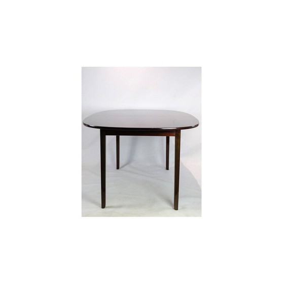 Image 1 of Table de salle à manger vintage en acajou foncé par Ole Wancher pour P. Jeppesen
