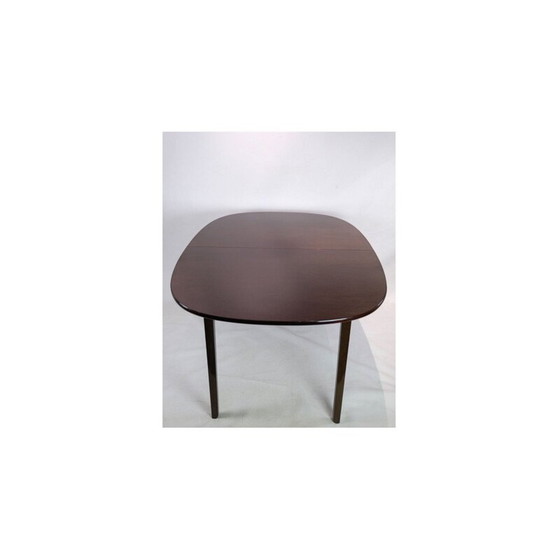 Image 1 of Table de salle à manger vintage en acajou foncé par Ole Wancher pour P. Jeppesen