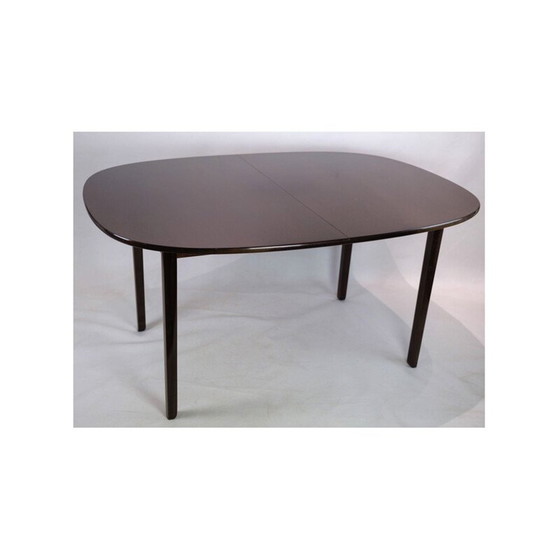 Image 1 of Table de salle à manger vintage en acajou foncé par Ole Wancher pour P. Jeppesen