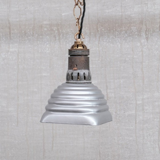 Image 1 of Lampe suspendue en verre Mercury, France 1930s