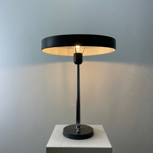 Lampe de table grise et argentée Timor 69 par Louis Kalff pour Philips 1970