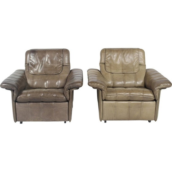 Image 1 of Chaise club vintage en cuir pour De Sede - 1970