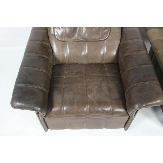 Image 1 of Chaise club vintage en cuir pour De Sede - 1970