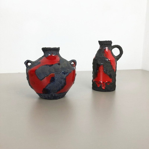 Paire de vases vintage par Marei ceramics pour Studio pottery, Allemagne 1970