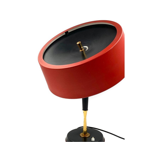 Image 1 of Lampe de table vintage en laiton et aluminium par Oscar Torlasco pour Lumi, Italie 1954