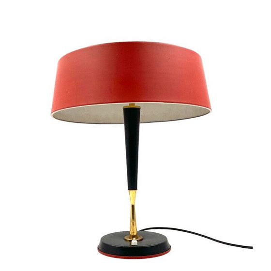 Image 1 of Lampe de table vintage en laiton et aluminium par Oscar Torlasco pour Lumi, Italie 1954
