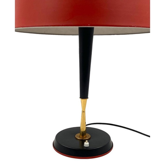 Image 1 of Lampe de table vintage en laiton et aluminium par Oscar Torlasco pour Lumi, Italie 1954