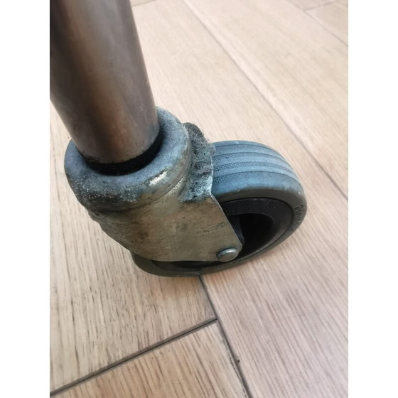 Image 1 of Table de service vintage en acier chromé et verre, années 1950-1960