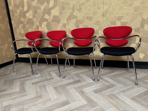 Ensemble de 4 chaises luge Vintage Effezeta Italy