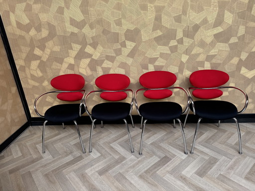 Ensemble de 4 chaises luge Vintage Effezeta Italy