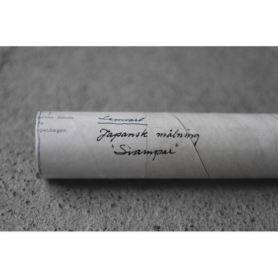 Image 1 of Poster vintage Svampar peinture japonaise sur tissu, Danemark