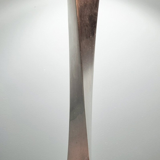 Image 1 of Lampe pyramidale vintage en métal et tissu par A. Tonello et A. Montagna Grillo pour High Society Milano, 1972s