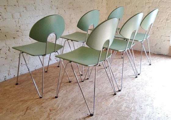 Image 1 of 6X Chaises Mikado De Walter Leeman Pour Kusch + Co