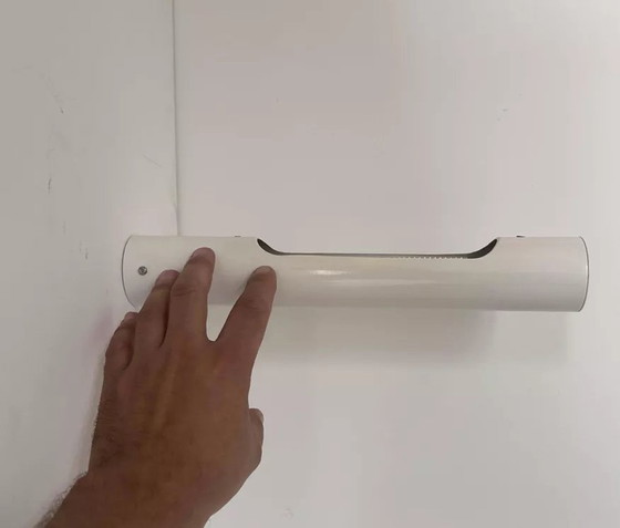 Image 1 of Applique Tubulaire Vintage Métal Laqué Blanc