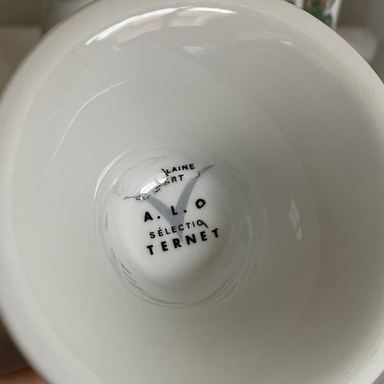 Image 1 of Lot De 6 Mazagrans Tasse À Café Mug Porcelaine Limoges Hippomobile Automobile