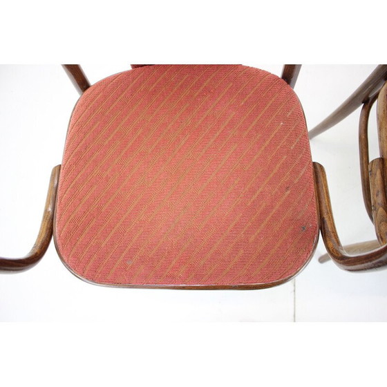 Image 1 of Paire de chaises vintage en bois et tissu par Ton, Tchécoslovaquie 1989s