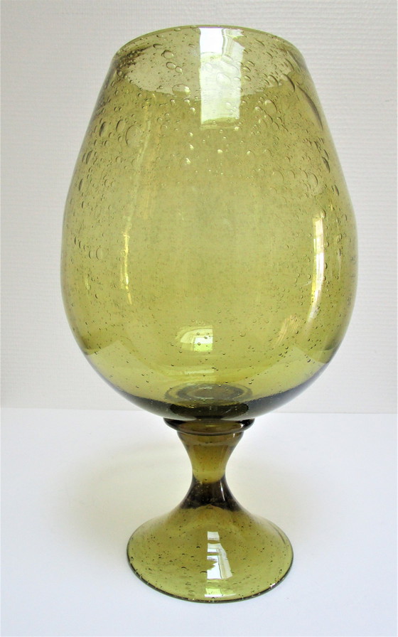 Image 1 of Vase Verre Biot Estampillé H.38 Cm