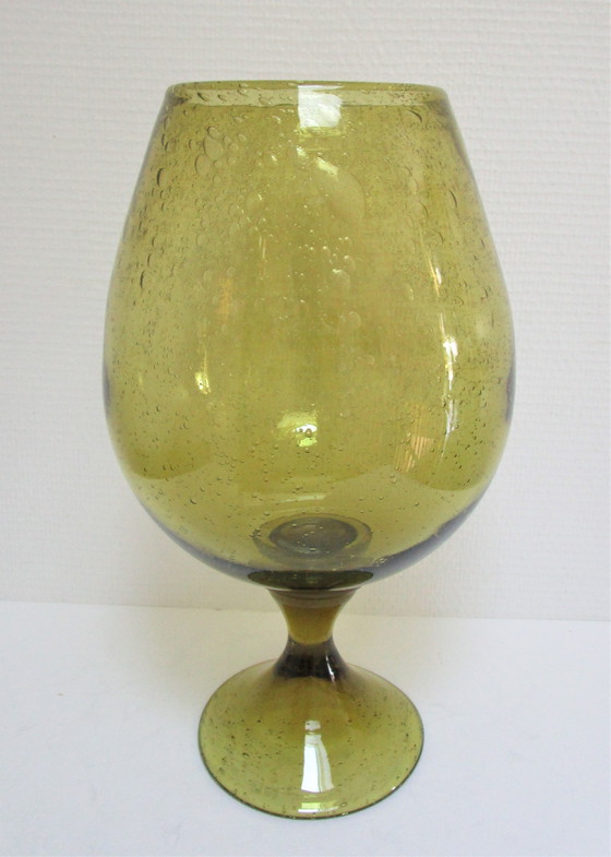 Image 1 of Vase Verre Biot Estampillé H.38 Cm