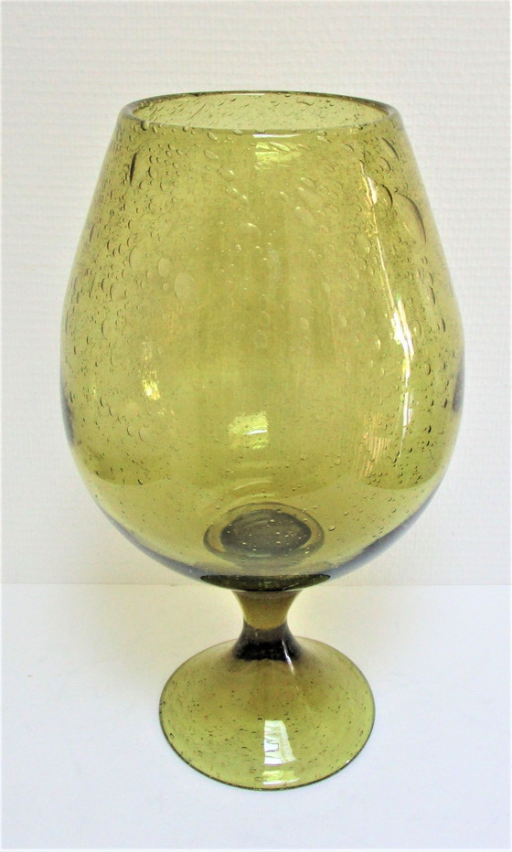 Image 1 of Vase Verre Biot Estampillé H.38 Cm