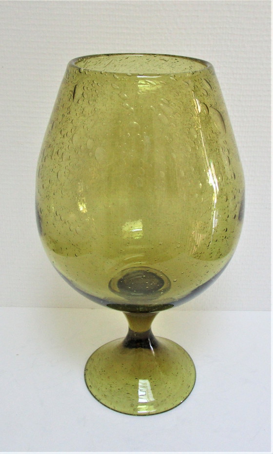 Image 1 of Vase Verre Biot Estampillé H.38 Cm