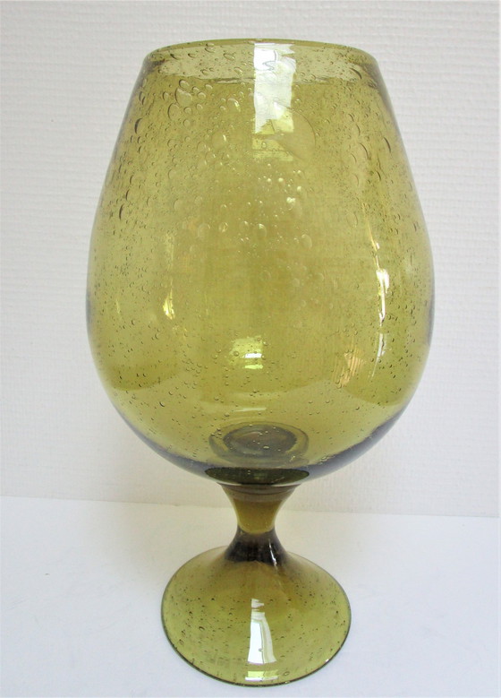 Image 1 of Vase Verre Biot Estampillé H.38 Cm