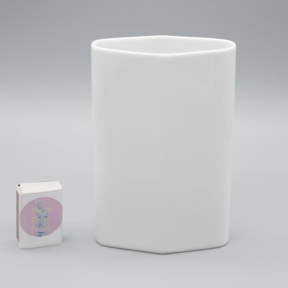 Image 1 of Rosenthal Vase en Porcelaine Brillante Duo Tapio Wirkkala 60S Vintage Iconic Form